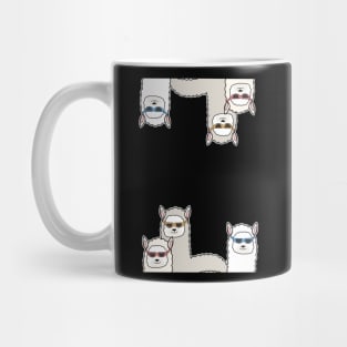 Funny alpaca glasses Mug